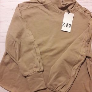 ZARA high neck contrast sweater